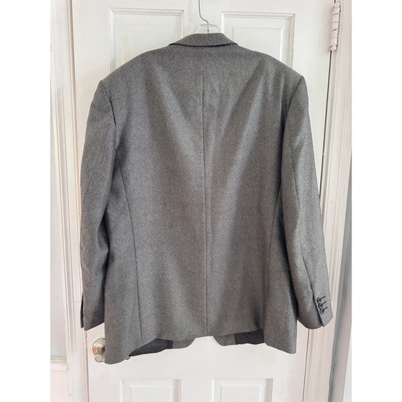 Yves Saint Laurent Men's Blazer 100% Worsted Wool Gray Micro Hounds Sz 46L YSL - Picture 8 of 16
